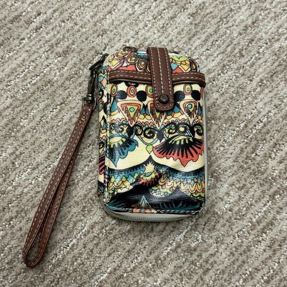 Sak Sakroots Wallet Smartphone Wristlet Bag Multicolor Pattern - Picture 1 of 14